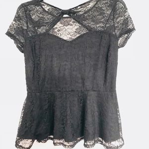 Forever 21+ Lace Peplum Top